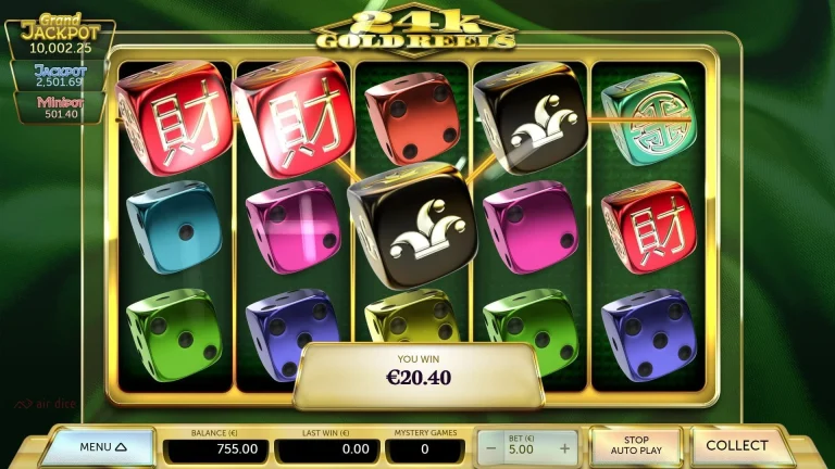 Gameplay of 24K Gold Reels.