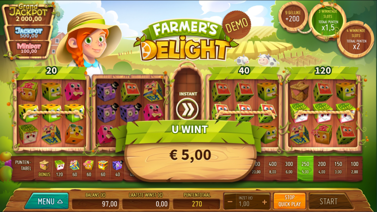 Scoring a first win in Farmer's Delight.