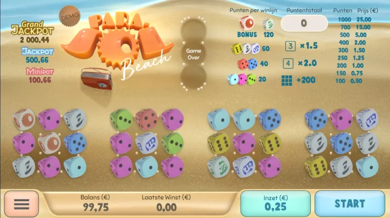 Gameplay footage of Parasol Beach from Air Dice.