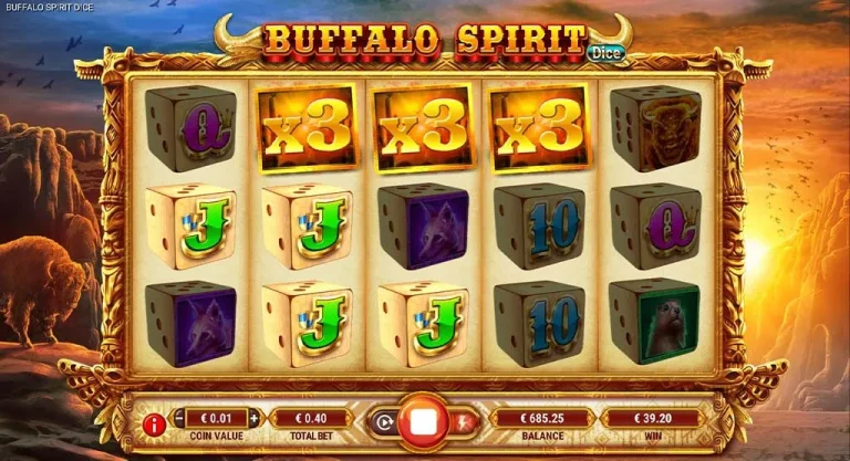 Gameplay of Buffalo Spirit Dice from GameArt.