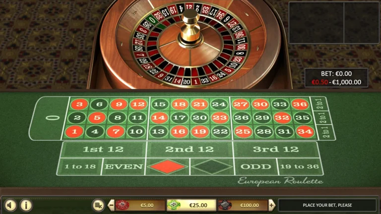 Gameplay of European Roulette from Betsoft.