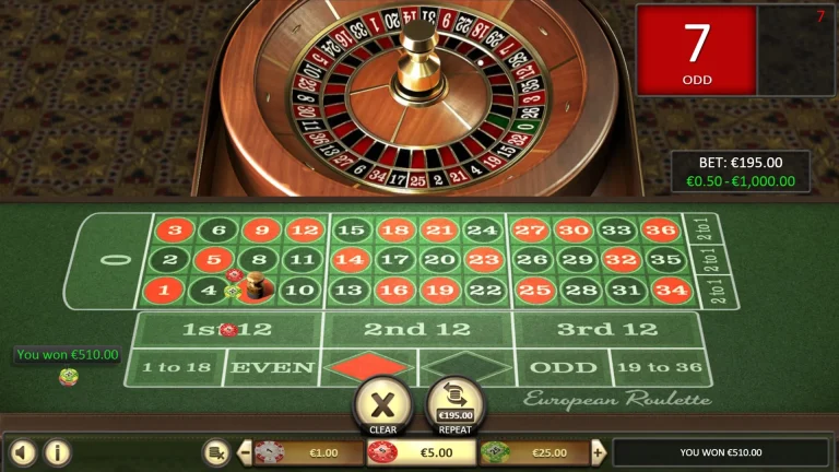 Gameplay of European Roulette from Betsoft.