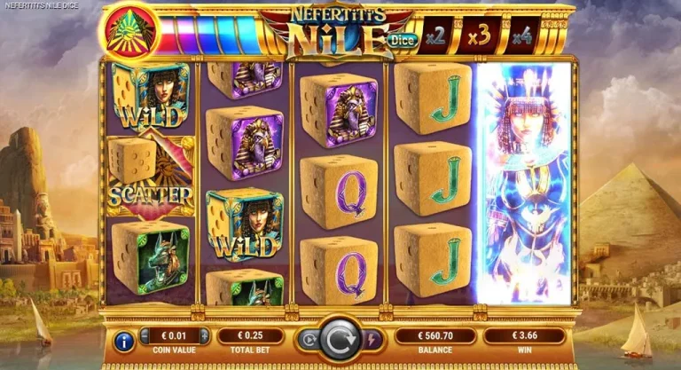 Gameplay of Nefertiti's Nile Dice from GameArt.