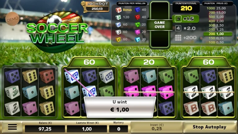 Win in Soccer Wheel from Air Dice