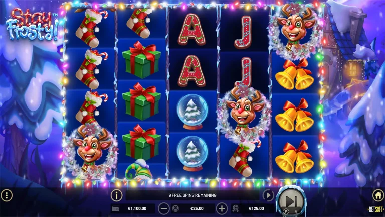 Gameplay of Stay Frosty from Betsoft.