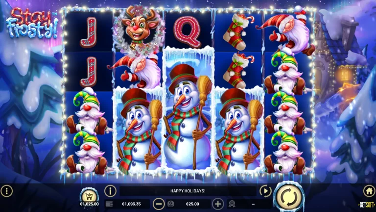 Gameplay of Stay Frosty from Betsoft.