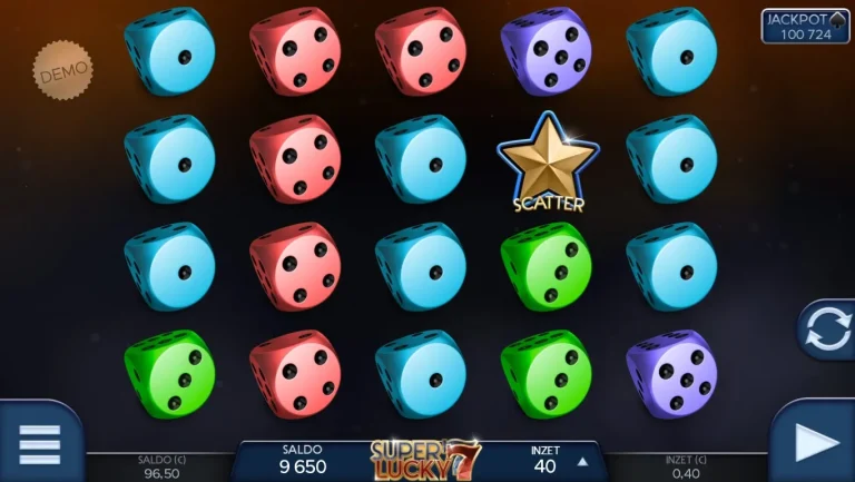 Gameplay of Super Lucky 7 from Air Dice