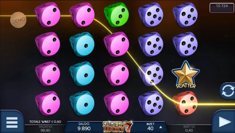 Scoring a win in Super Lucky 7 from Air Dice.