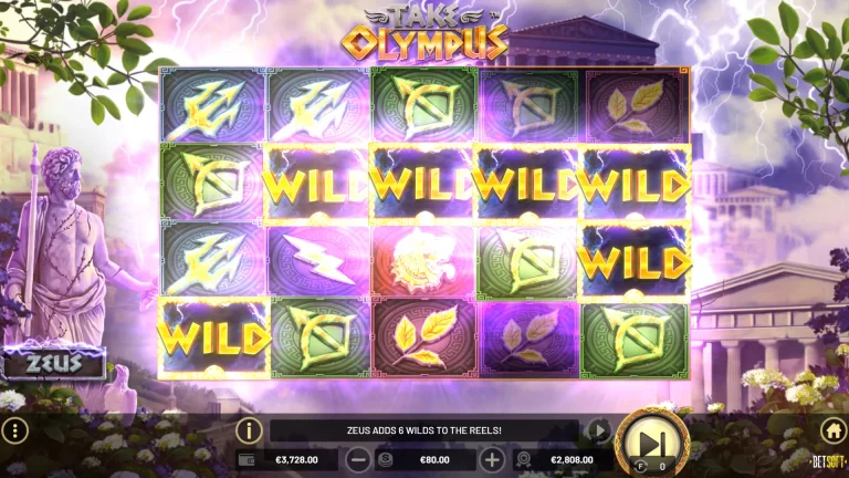 Gameplay of Take Olympus from Betsoft.