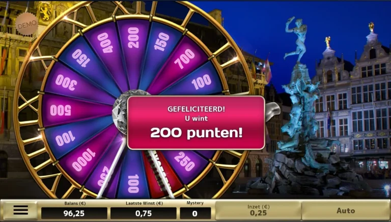 Bonus round in Wheel of Antwerp from Air Dice