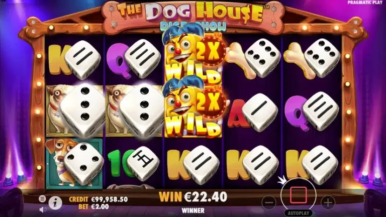 Gameplay of the Dog House Dice Show.