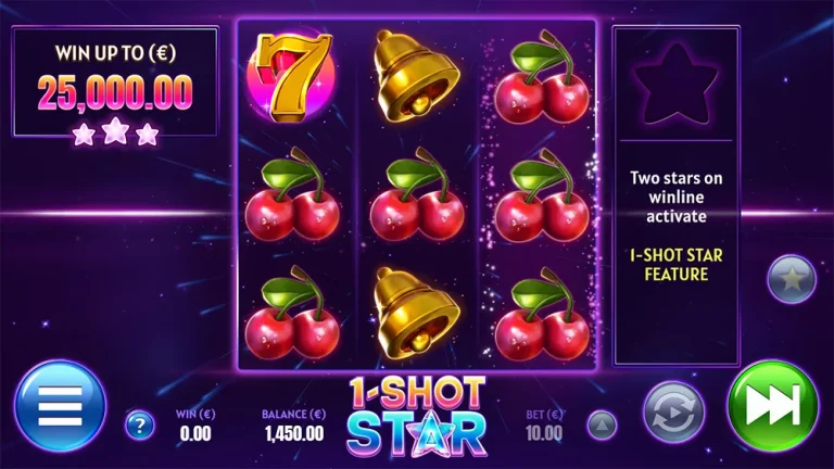 Gameplay of 1 Shot Star.