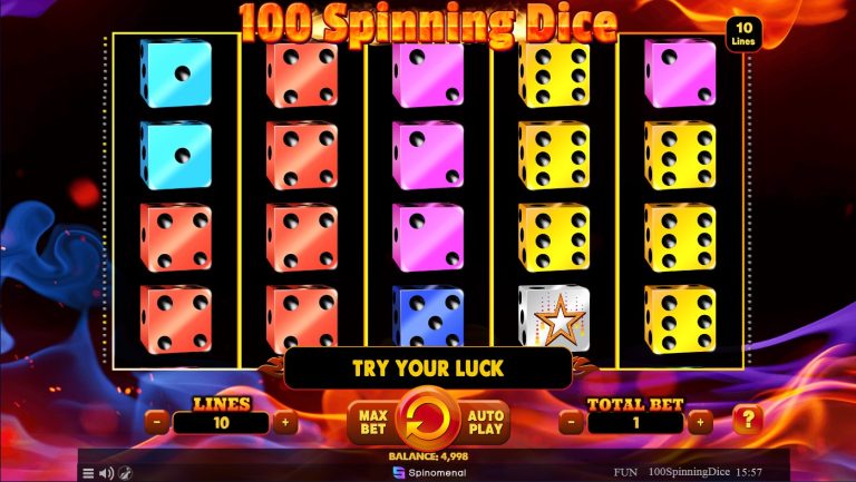 Gameplay of 100 Spinning Dice.