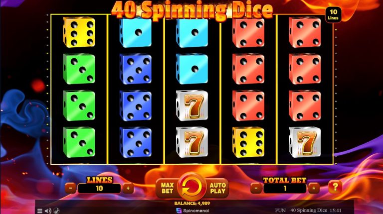 Gameplay of 40 Spinning Dice.