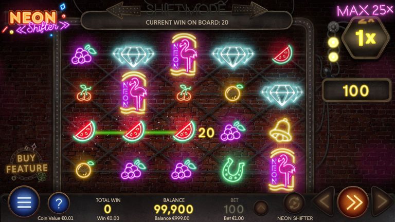 Gameplay of Neon Shifter from Air Dice.