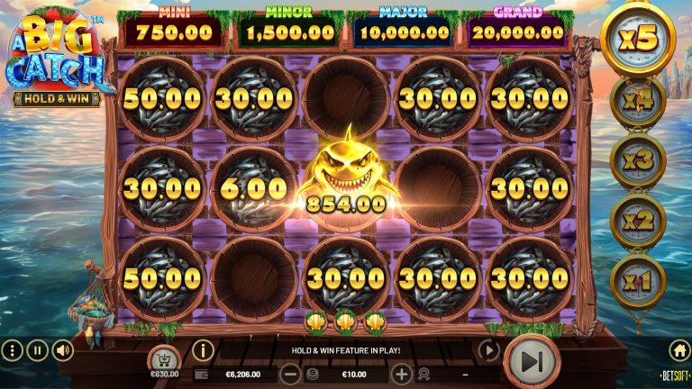 Scoring a Bonus in A Big Catch from BetSoft.