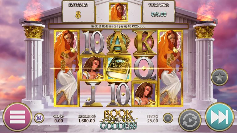 Gameplay of Book of Goddess from Air Dice.