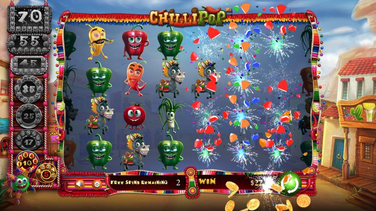 Gameplay of Chili Pop from BetSoft.