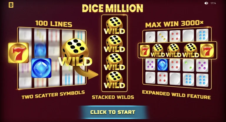 Scoring a win in Dice Million from BGaming.