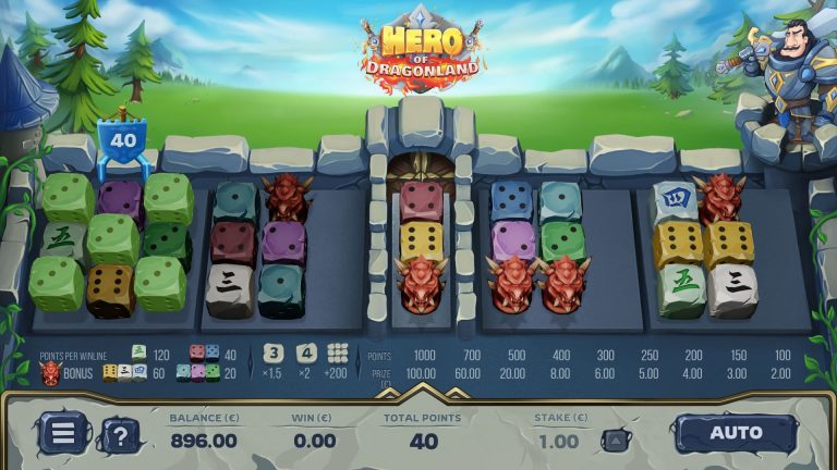 Gameplay of Hero of Dragonland from Air Dice.