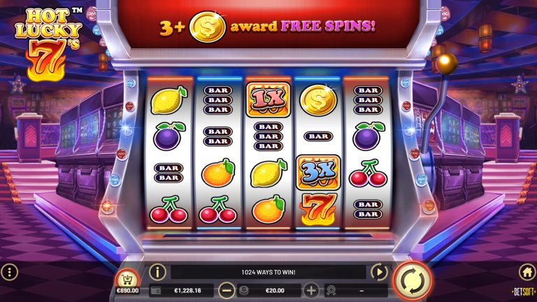 Gameplay of Hot Lucky 7's of BetSoft.