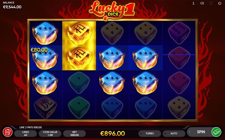 Scoring a win in Lucky Dice 1 from Endorphina.