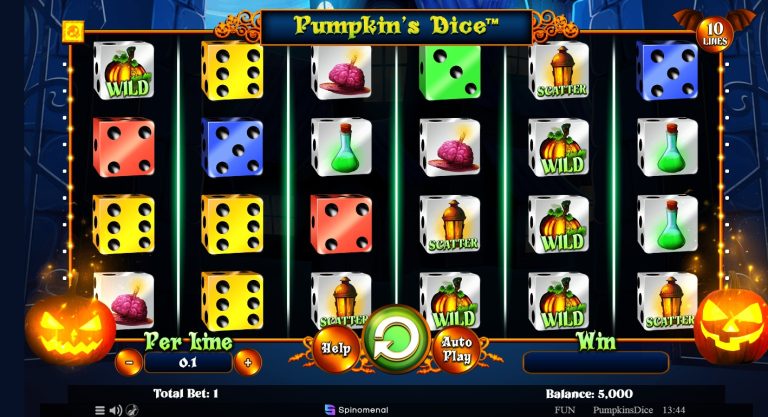 Gameplay of Pumpkin's Dice from Spinomenal.