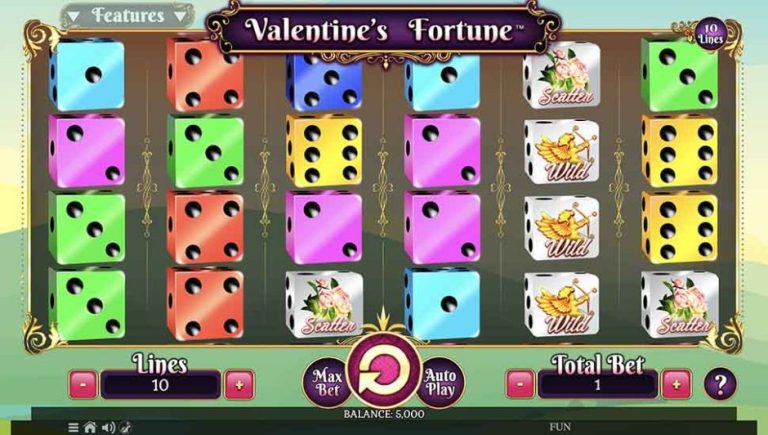 Gameplay of Valentine's Fortune Dice from Air Dice.