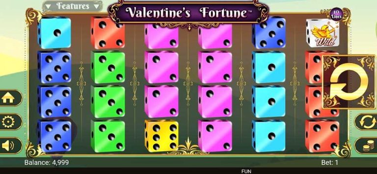 Gameplay of Valentine's Fortune Dice from Air Dice.