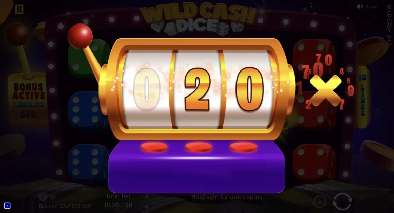 Scoring a bonus in Wild Cash Dice from Bgaming.