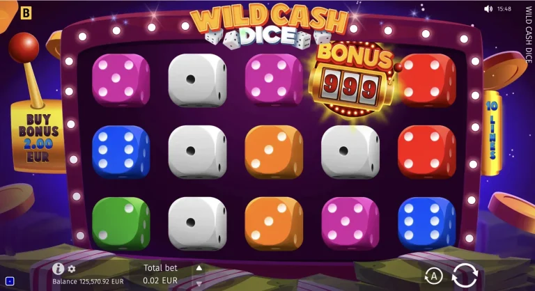 Gameplay of Wild Cash Dice from Bgaming.