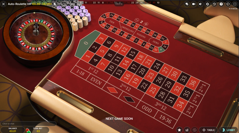 Gameplay of Auto Roulette VIP from Evolution.