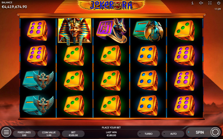 Gameplay of Joker Ra Dice from Endorphina.