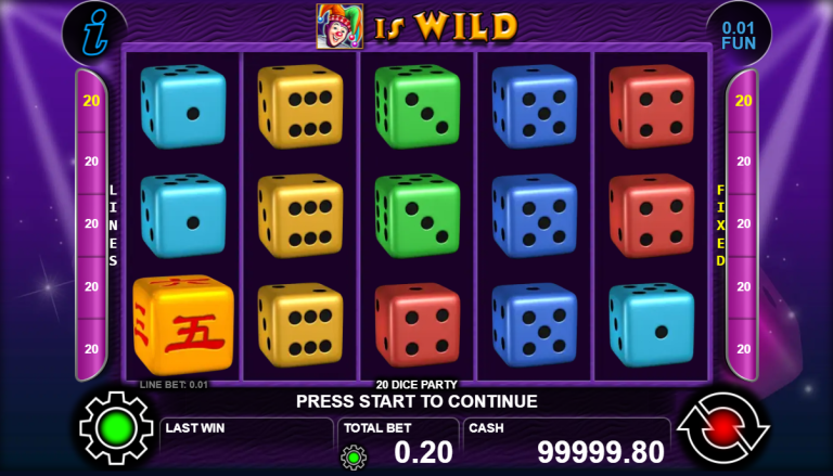 Gameplay of 20 Dice Party from CT Interactive.