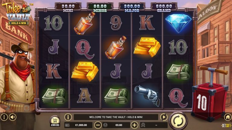 Gameplay of Take the Vault from Betsoft.