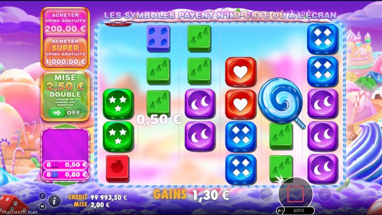 Gameplay of Sweet Bonanza 1000 Dice from Pragmatic Play.